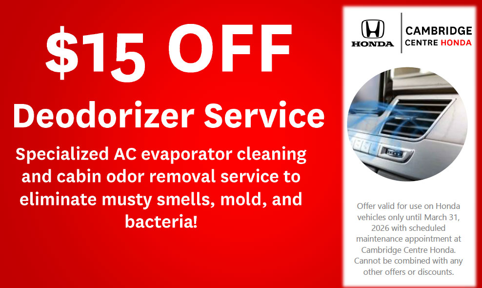 $15 OFF – Deodorizer Service