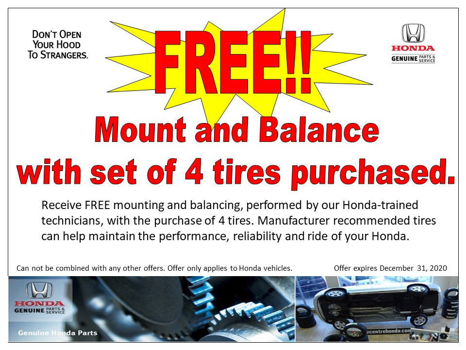 FREE!! Mount And Balance With Set Of 4 Tires Purchased FREE!! Mount And Balance With Set Of 4 Tires Purchased
