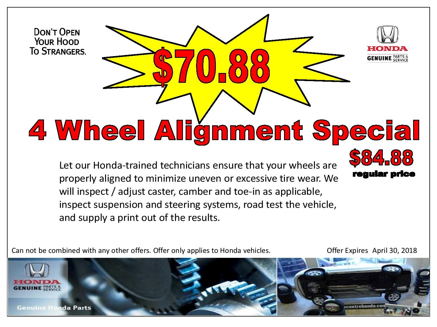 4 Wheel Alignment Special $70.88 4 Wheel Alignment Special $70.88