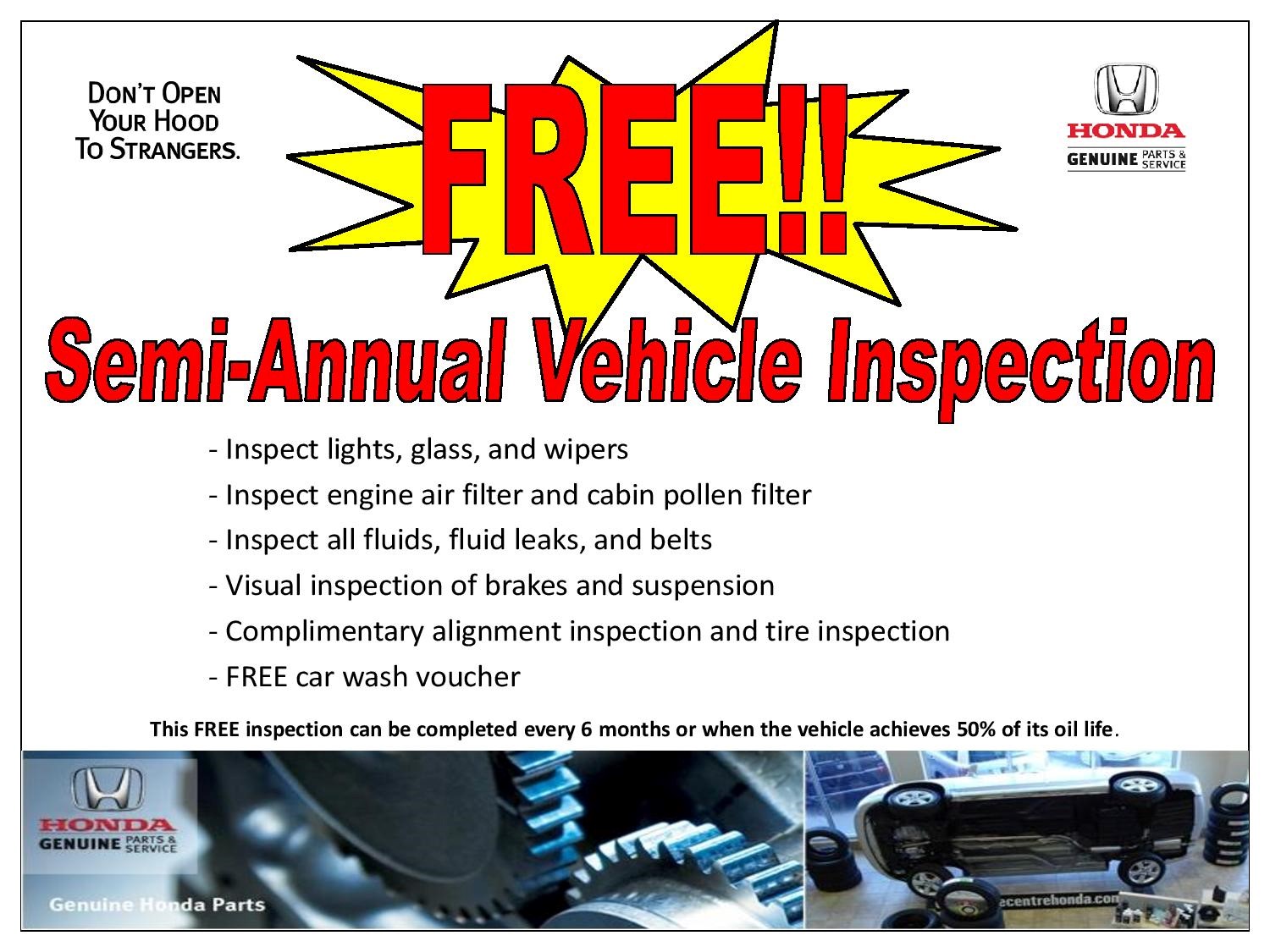 FREE Vehicle Inspection FREE Vehicle Inspection